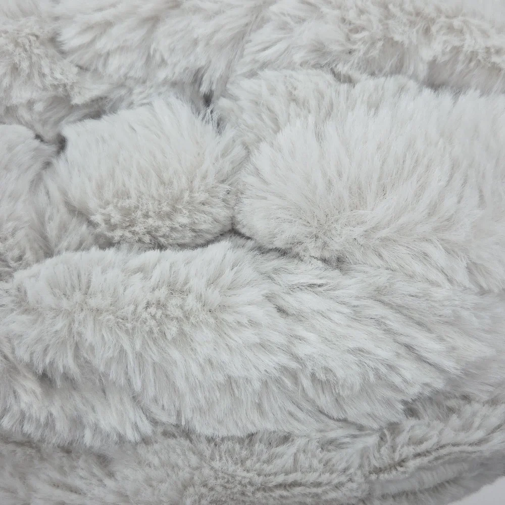Luxurious Light Grey Textured Blanket NEW